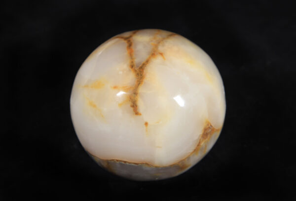 White and Red Egg-shaped onyx marble
