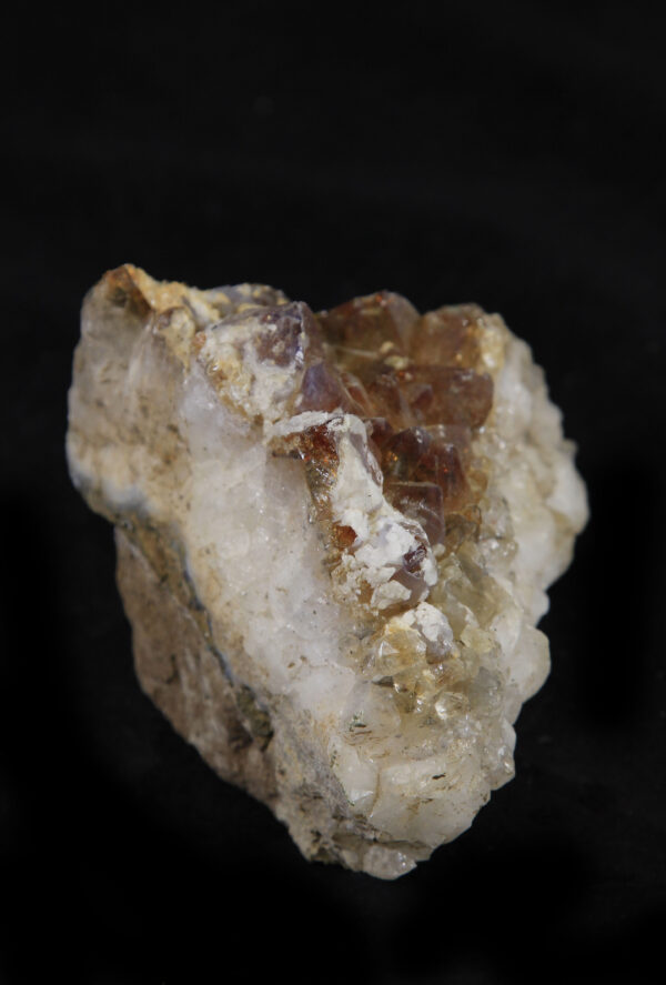 Orange and White Amethyst Crystal Cluster