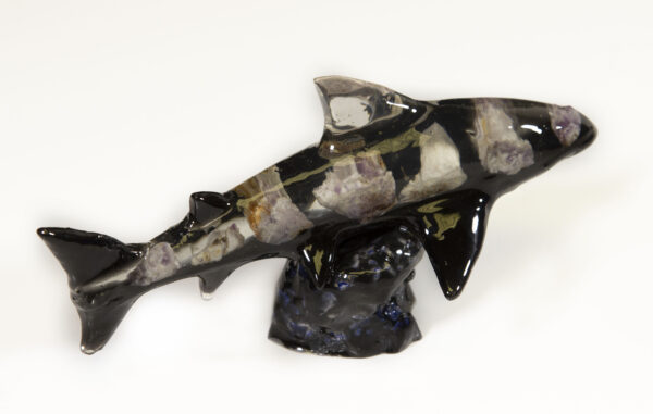 Mineral shark figurine in assorted colors
