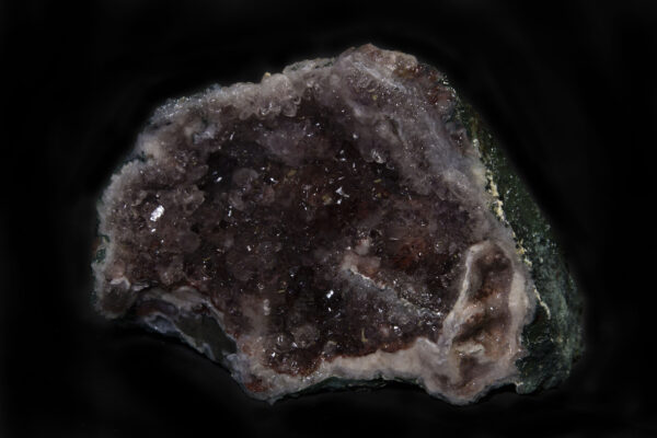 Smokey-colored Amethyst Geode with green