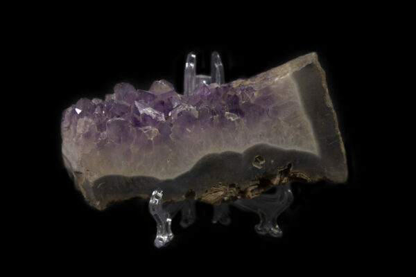 Side view of Purple Amethyst Crystal Slab