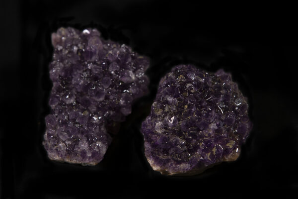 Pair of Purple Amethyst Crystal Clusters
