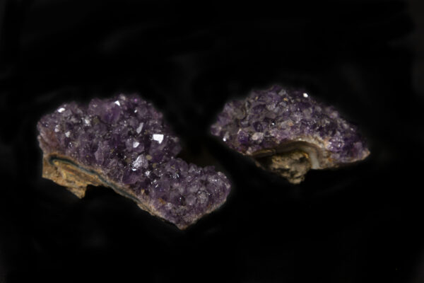 Pair of Purple Amethyst Crystal Clusters