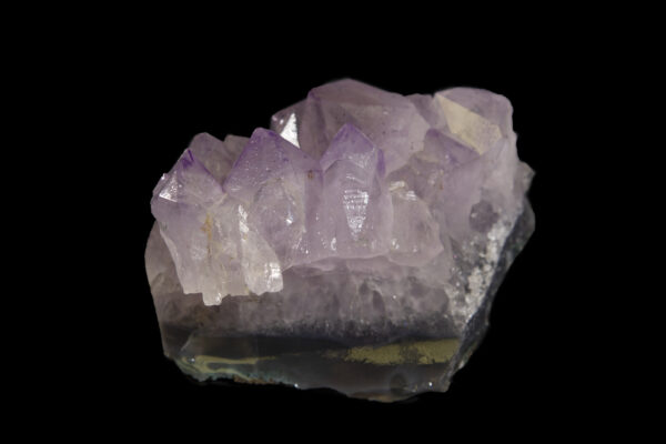 Individual Purple Amethyst Cluster side view of matrix