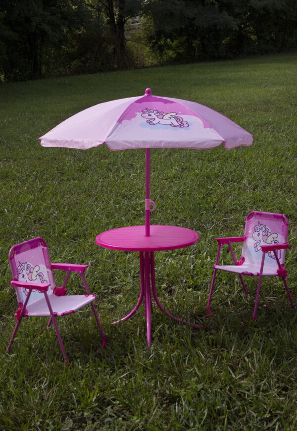 Kids Collapsible Unicorn Furniture Umbrella and Chairs