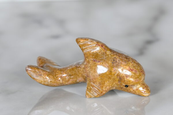 Natural Marble Dolphin 2 inch