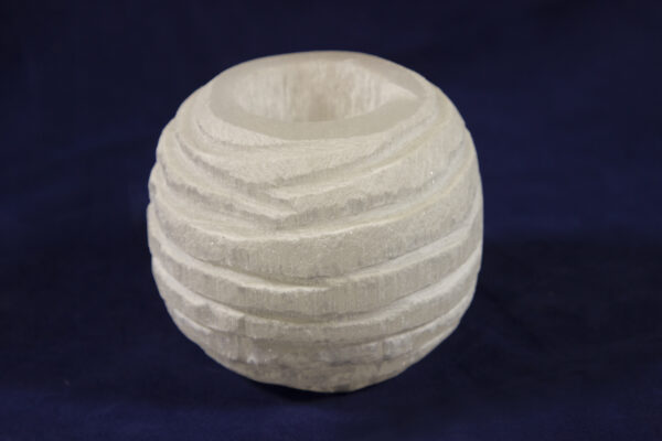 Rounded Rough Selenite Candle Holder