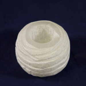 Rounded Rough Selenite Candle Holder (One Candle Holder)