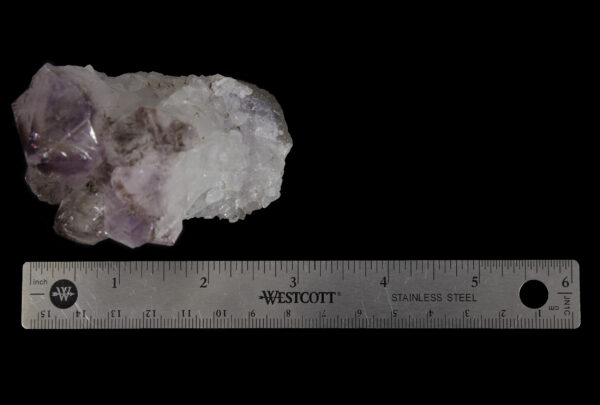 Purple Smokey Amethyst with ruler for size