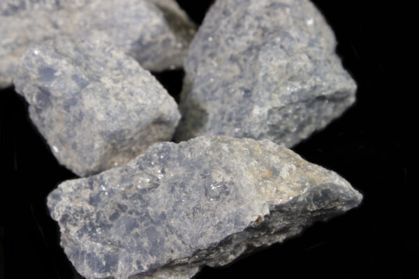 1 to 2 pound Blue Calcite pieces view close up