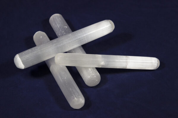 Selenite Crystal Massage Wands top view