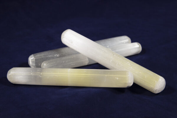 Collector Quality Selenite Crystal Massage Wands side view