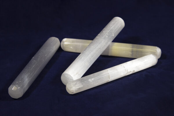 Selenite Crystal Massage Wands side view