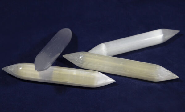 Four Selenite Wands Double Sided