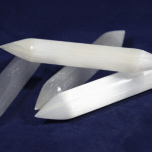 Selenite Double Sided point wands, double terminated wand, selenite message wand, double perfecto wand
