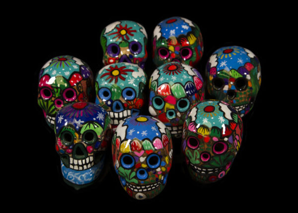 Several Day of the Dead Handpainted skulls