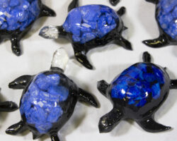 Large Blue Turtle - Semi Precious Mineral Figurine (One Turtle)