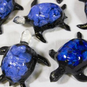 Large Blue Turtle - Semi Precious Mineral Figurine