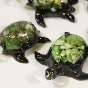 Large Green Turtle - Semi Precious Mineral Figurine