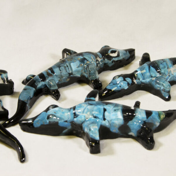 Blue Alligator - Semi Precious Mineral Figurine (One Alligator)