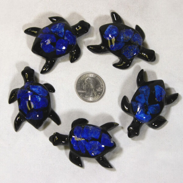 Small Blue Turtle - Semi Precious Mineral Turtles (One Turtle)