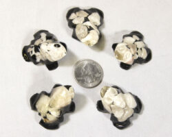 Small White Frog - Semi Precious Mineral Figurine (One Frog)