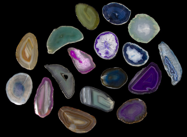 Set of Assorted Crystal Agate Slices