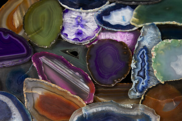Pile of Assorted Crystal Agate Slices