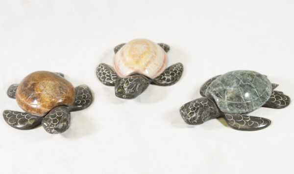 Marble Standing Turtles 4"