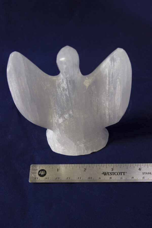 Large Selenite Angel with ruler for size