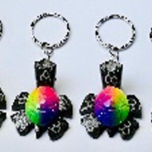 Marble Turtle Multicolor Key Chain 2" - Turtleman Foundation Purchase