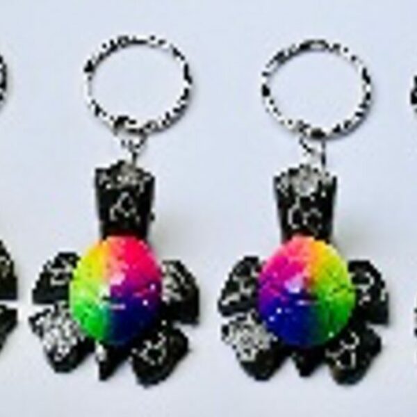 Marble Turtle Multicolor Key Chain 2" - Turtleman Foundation Purchase (One Keychain)