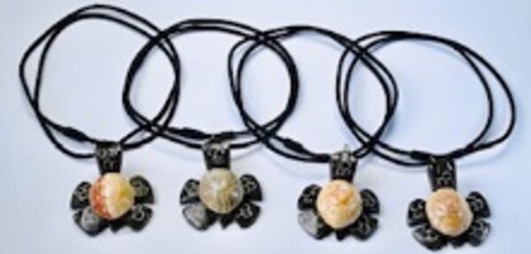 Two inch Marble Turtle Natural Necklaces