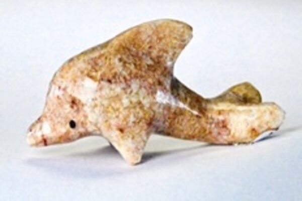 2 inch Natural Marble Dolphin Figurine
