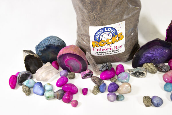Unicorn Bag mining kit gems and stones