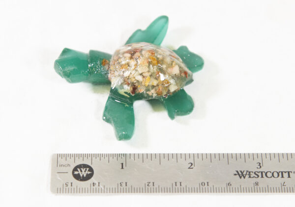 Resin Turtle 2" with ruler for size