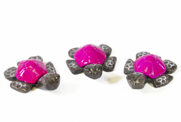 1.5 inch Pink Marble Turtles