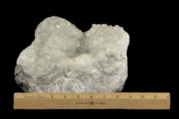 Heart Shaped Prasiolite with ruler for width