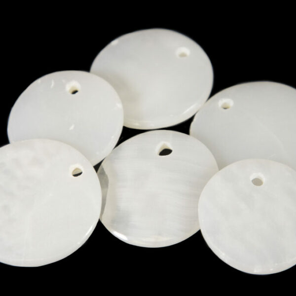 Onyx 1.5" White Pendants Five Pack -Perfect for Jewelry Making!