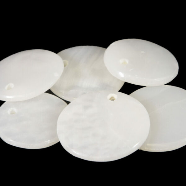 Onyx 1.5" White Pendants Five Pack -Perfect for Jewelry Making!
