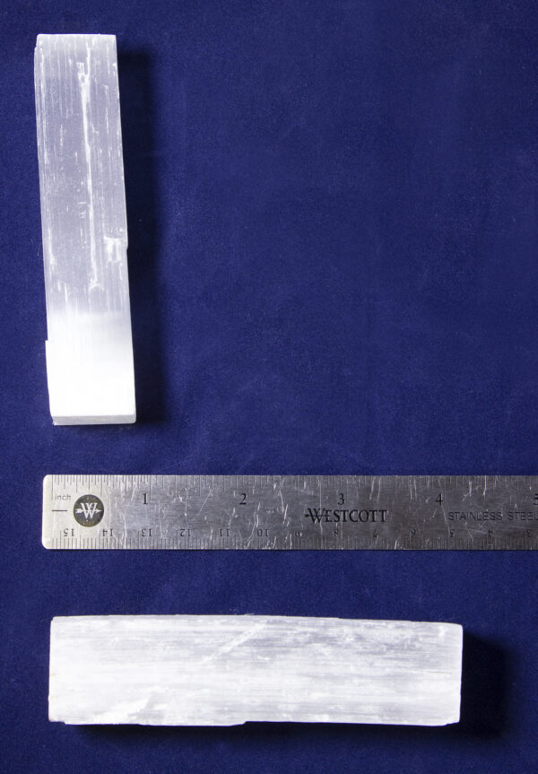 One pound of Selenite Wands with ruler for size