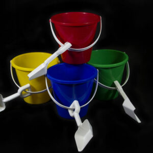 Small Assorted Plastic Pail and Shovel Set