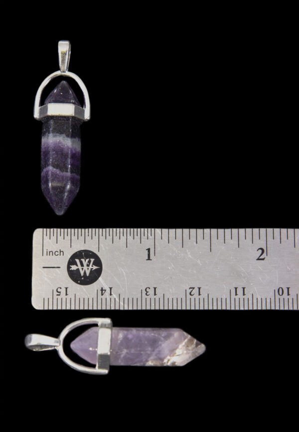 amethyst pendant with ruler