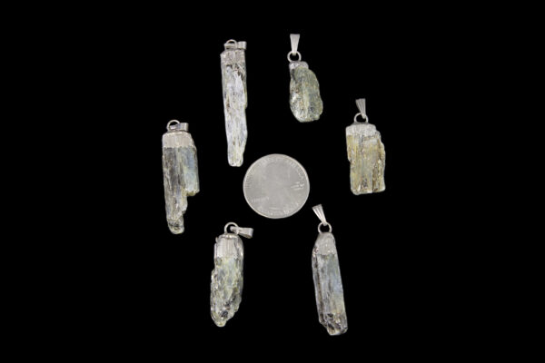 kyanite pendants with quarter