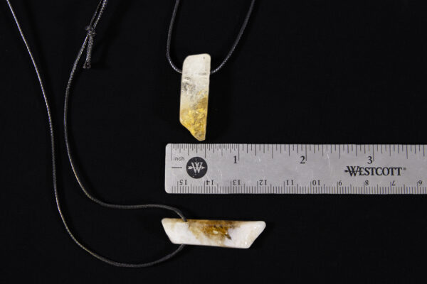 citrine necklace with ruler