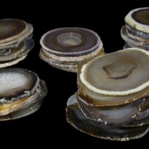 Set of Five Natural Agate Coasters