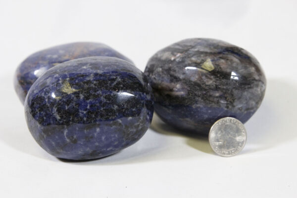 Sodalite with quarter to scale