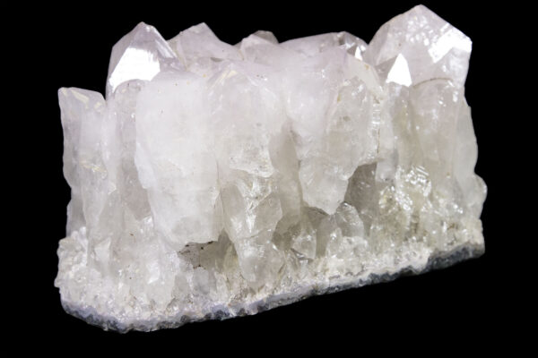 white and pink crystal cluster
