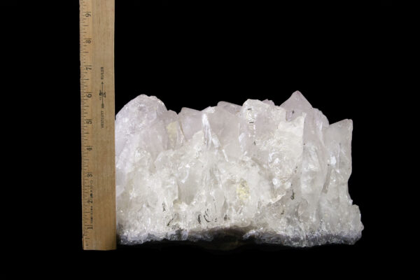crystal cluster with ruler