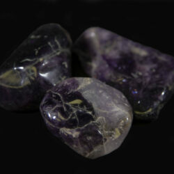 Set of 3 Polished Amethyst Stones
